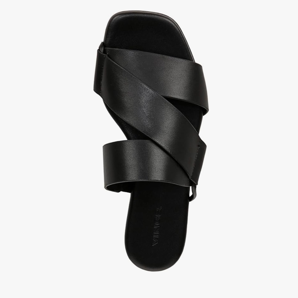 Vince Caleres Inc Dylan Black Crisscross Leather Sandals